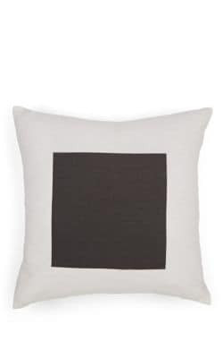 Square- & Circle-Print Linen Pillow