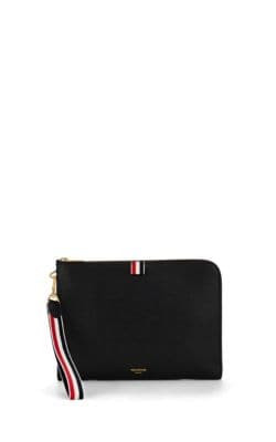 Medium Zip-Around Leather Portfolio Pouch