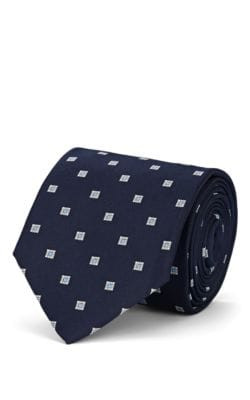 Medallion-Pattern Silk Necktie 1