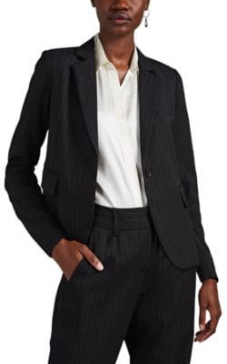 Julietta Pinstriped Wool Blazer