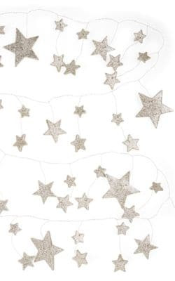 Glitter Mixed-Star Wire Garland