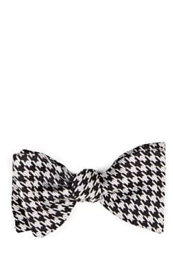 Houndstooth Silk Bow Tie