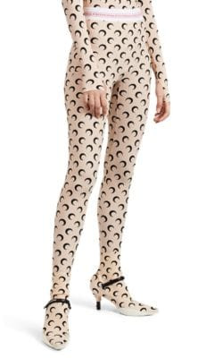 Moon-Print Footed Leggings 1