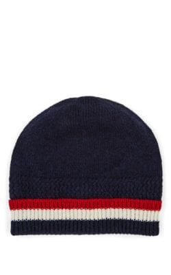 Rib-Knit Wool Beanie