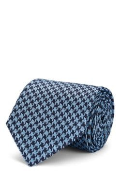 Houndstooth Silk Jacquard Necktie 2