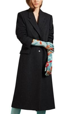 Brushed Wool-Blend Melton Topcoat