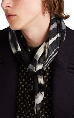 Tie-Dyed Wool Gauze Scarf
