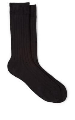 Rib-Knit Cotton-Blend Mid-Calf Socks 2
