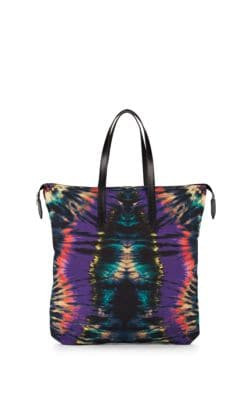 Tie-Dye-Motif Canvas Tote Bag 1