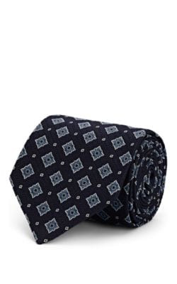Diamond-Dot Textured Silk Necktie