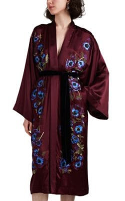 Hadarah Embroidered Silk Kimono Jacket