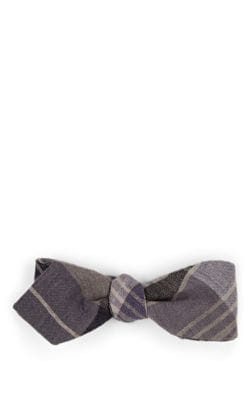 Plaid Linen Bow Tie