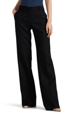 Cashmere Melton Straight Trousers