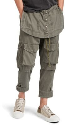 Army Overfold Crop Pants