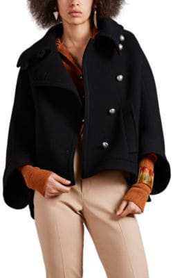 Wool-Blend Flannel Bolero Jacket