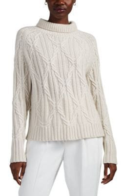 Meyra Cable-Knit Cashmere Sweater
