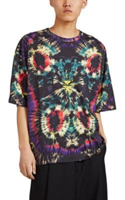 Tie-Dyed-Pattern Oversized T-Shirt