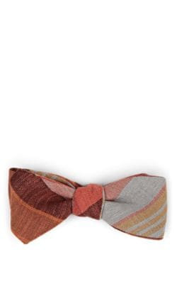 Plaid Linen Bow Tie 1