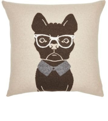 Dog-With-Glasses Cashmere-Blend Pillow 2