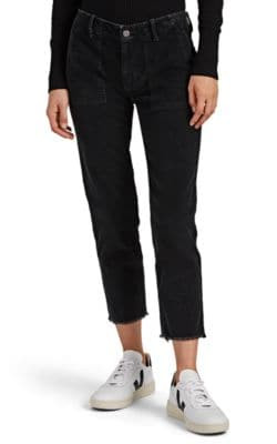 Jenna Striped Stretch-Cotton Slim Pants