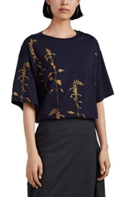 Embroidered Cotton Oversized T-Shirt 1