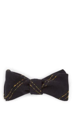 Textured Striped Silk Bow Tie