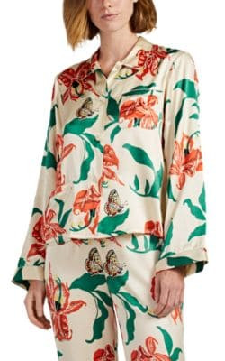Ruthie Floral Satin Pajama Top