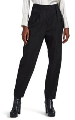 Linda Pinstriped Wool Trousers