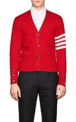 Block-Striped Cashmere Cardigan 3