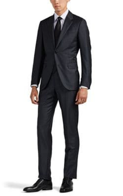 Milano Easy Pinstriped TrofeoÂ® Wool Two-Button Suit