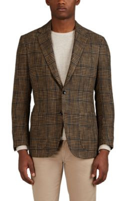 Plaid Wool-Blend Two-Button Sportcoat 1