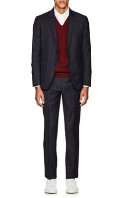 Kensington Checked Wool Two-Button Suit 1