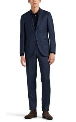 Milano Easy Nailhead Wool Two-Button Suit