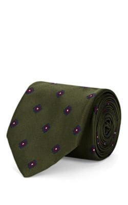 Medallion-Print Silk Faille Necktie 5