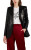Leather One-Button Blazer