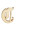Gothic Initial Stud Earring