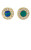 Opal & Diamond Stud Earrings