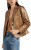 Python-Embossed Leather Crop Blazer