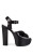 Peep-Toe Leather Platform Sandals