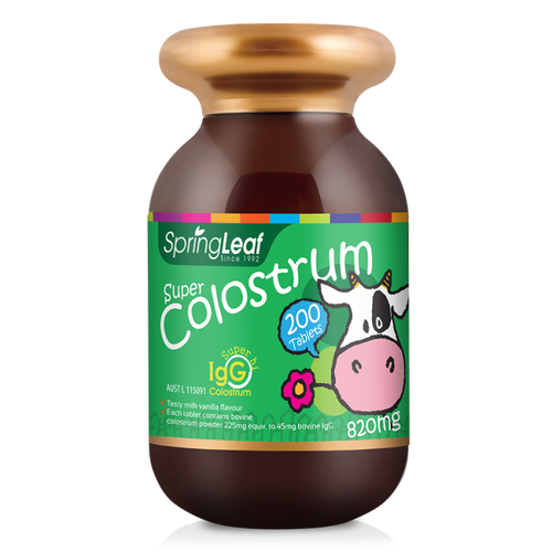 Spring Leaf Super Colostrum 820mg Chewable 200 tablets