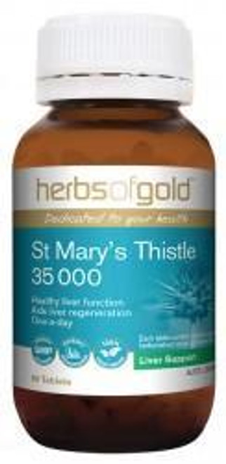 St Mary's Thistle 35 000-Herbs of Gold 60 tablets - Liver Detox