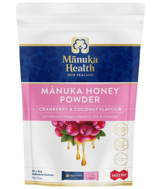 Manuka Health Manuka Honey Powder Cranberry & Coconut Flavour
