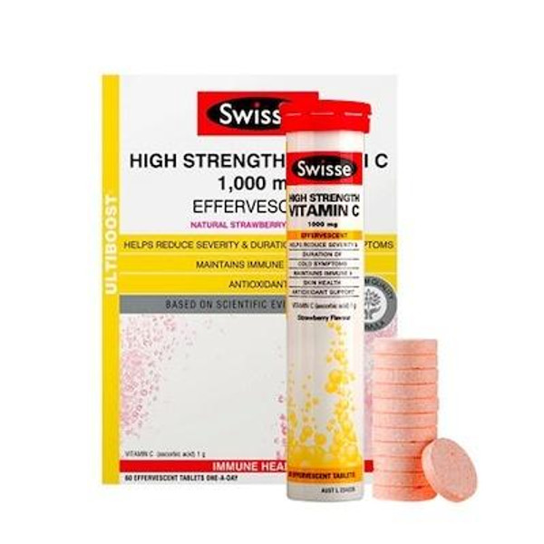 Swisse High Strength Vitamin C 1000mg Effervescent Tablets