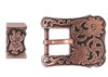 Buckle and Keeper Copper Plated 