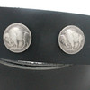 Buffalo nickel concho on leather.