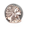 Right Facing Chief Head Concho Antique Nickel w/Rose Gold