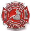 Volunteer Firefighters Line 24 Snap Cap Red