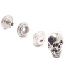 Skull Head Line 24 Snap Cap Antique Nickel  Set