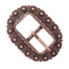 Engraved Bridle Buckle Copper 5/8" Front 