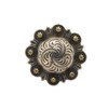 Berry Concho Silver with Rose Gold Screw Back 1" Front.